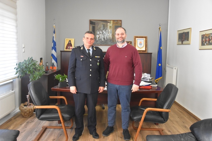 Επίσκεψη του διοικητή Δόκιμων Αστυφυλάκων Νάουσας στον δήμαρχο Νίκο Κουτσογιάννη